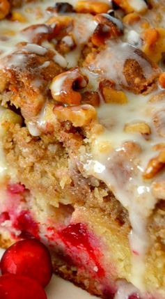 Cranberry Walnut Crumb Cake