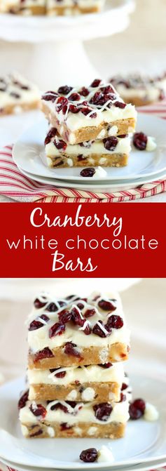 Cranberry White Chocolate Bars (Copycat Starbucks Cranberry Bliss Bars