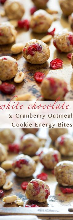 Cranberry White Chocolate Energy Bites