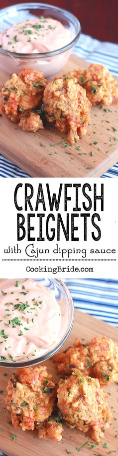 Crawfish Beignets with Cajun Dipping Sauce