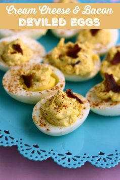 Cream Cheese & Bacon Deviled Eggs