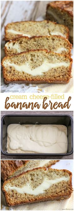 Cream Cheese Filled Banana Bread