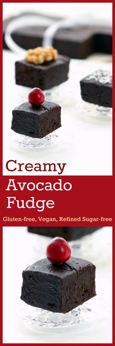 Creamy Avocado Fudge: (Gluten-Free, Vegan / Plant-Based, Refined Sugar-Free