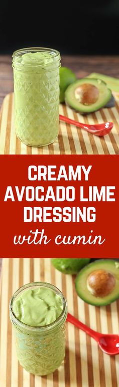 Creamy Avocado Lime Dressing with Cumin