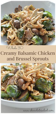 Creamy Balsamic Chicken and Brussel Sprouts (Whole 30