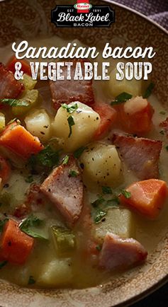 Creamy Canadian Bacon and Vegetable Soup