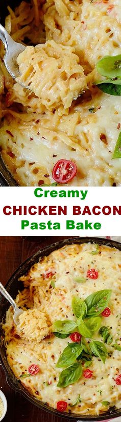 Creamy Chicken Bacon Pasta Bake