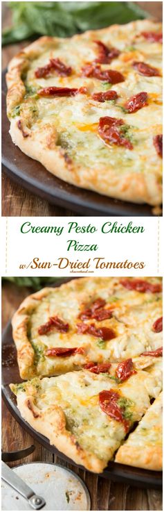 Creamy Chicken Pesto Pizza