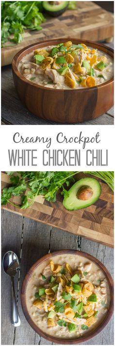 Creamy Crockpot White Chicken Chili