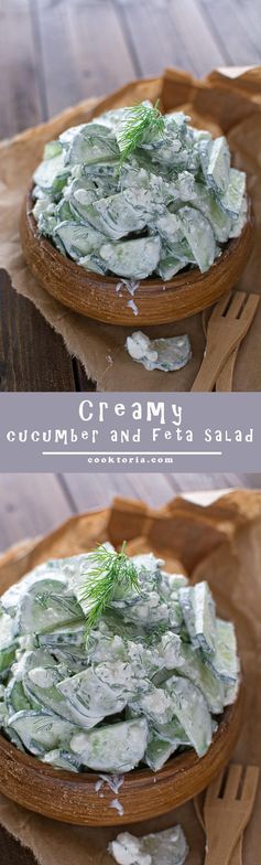 Creamy cucumber and feta salad