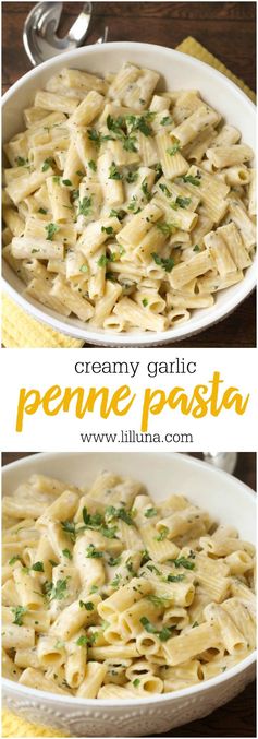 Creamy Garlic Penne Pasta