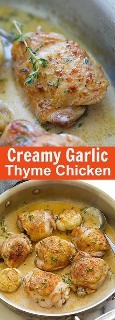 Creamy Garlic Thyme Chicken