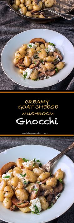 Creamy Goat Cheese Mushroom Gnocchi