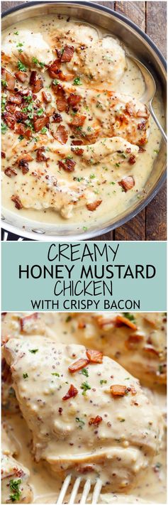 Creamy Honey Mustard Chicken With Crispy Bacon