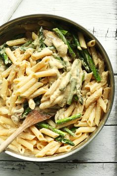 Creamy Mushroom and Asparagus Pasta (GF