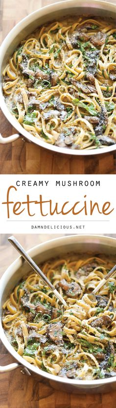 Creamy Mushroom Fettuccine