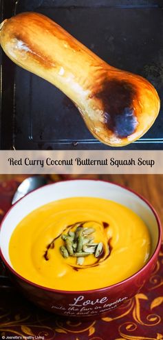 Creamy Red Curry Coconut Butternut Soup