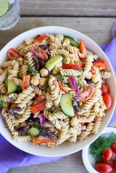 Creamy Tahini Greek Pasta Salad