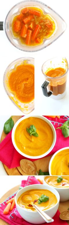 Creamy Thai Carrot Soup with Basil