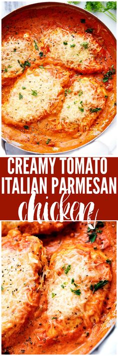 Creamy Tomato Italian Parmesan Chicken