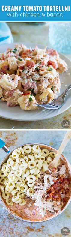 Creamy Tomato Tortellini with Chicken and Bacon