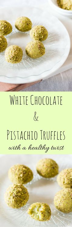 Creamy White Chocolate Pistachio Truffles