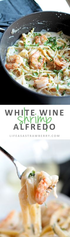 Creamy White Wine Shrimp Alfredo