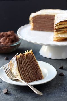 Crepe Cake with Whipped Chocolate Ganache