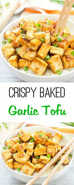 Crispy Baked Garlic Tofu