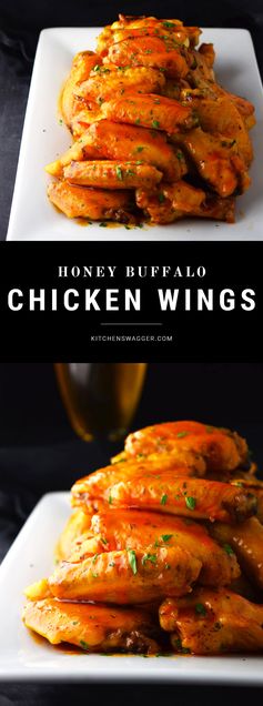 Crispy Baked Honey Buffalo Wings