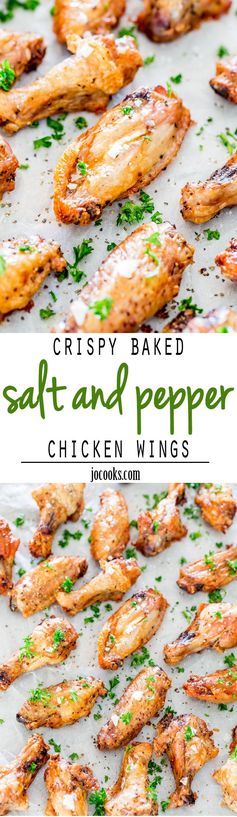 Crispy Baked Salt and Pepper Chicken Wings