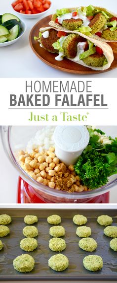 Crispy Homemade Baked Falafel