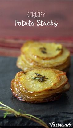 Crispy Potato and Parmesan Stacks