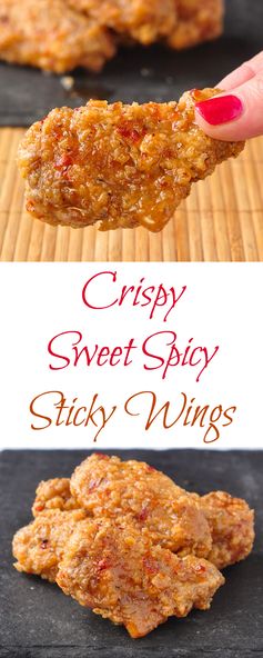 Crispy Sweet Sticky Spicy Wings