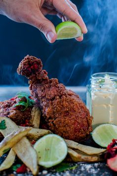 Crispy Tandoori Fried Chicken w/ Cumin & Garlic Aioli