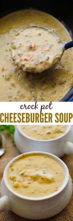 Crock Pot Cheeseburger Soup