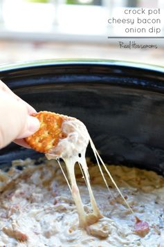 Crock Pot Cheesy Bacon Onion Dip