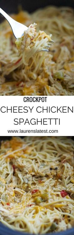 Crock-Pot Cheesy Chicken Spaghetti