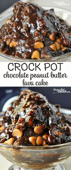 Crock Pot Chocolate Peanut Butter Lava Cake