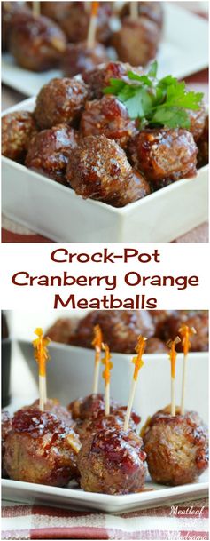 Crock-Pot Cranberry Orange Meatballs