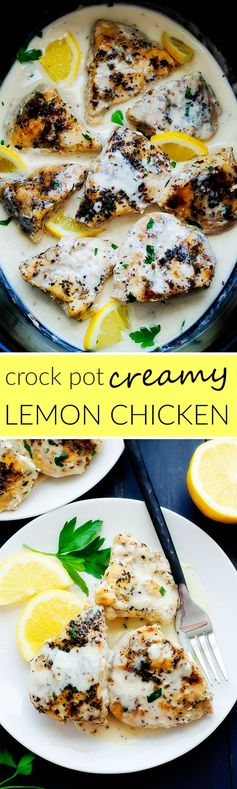 Crock Pot Creamy Lemon Chicken