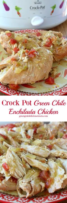 Crock Pot Green Chile Enchilada Chicken