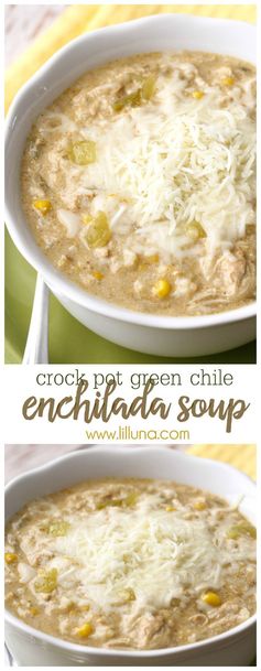 Crock Pot Green Chile Enchilada Soup