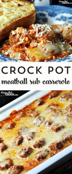 Crock Pot Meatball Sub Casserole