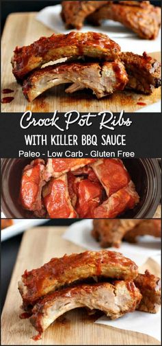Crock Pot Pork Ribs With Killer Barbecue Sauce