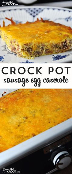Crock Pot Sausage Egg Casserole