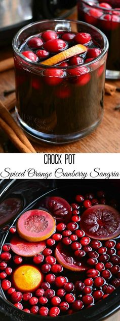 Crock Pot Spiced Orange Cranberry Sangria