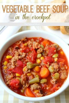 Crock pot vegetable beef soup