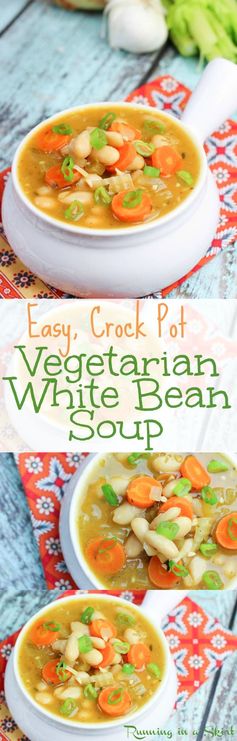 Crock Pot Vegetarian White Bean Soup