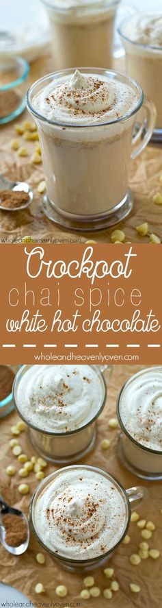 Crockpot Chai Spice White Hot Chocolate